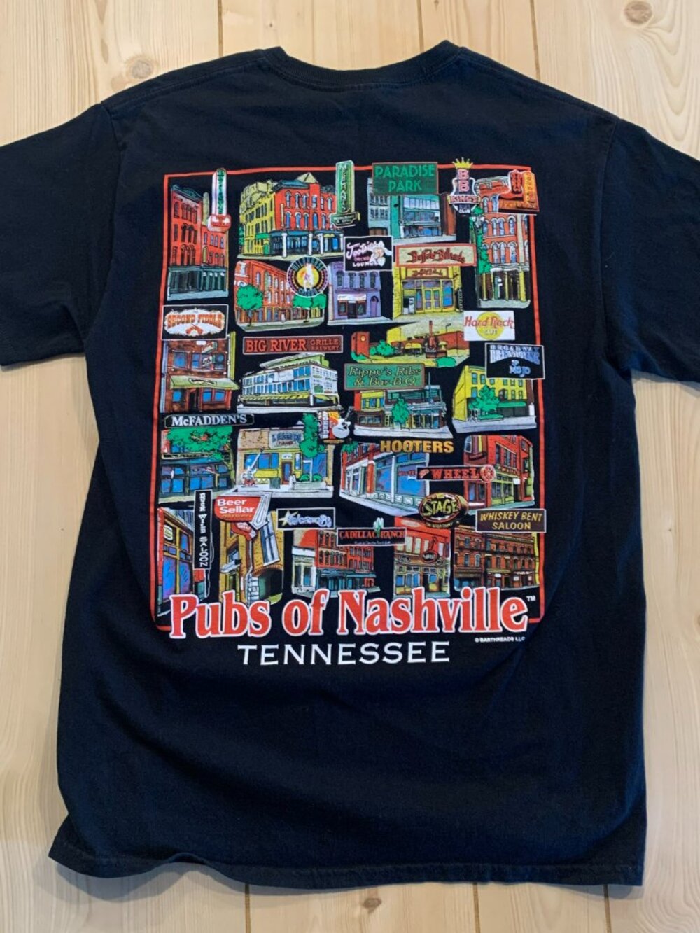 Pubs Of Nashville Tennessee Bars Hooters Drinking Souvenir Tourist T-Shirt M